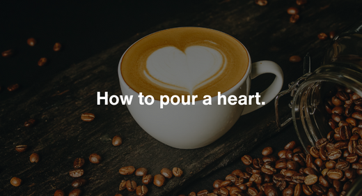 How to pour a heart.